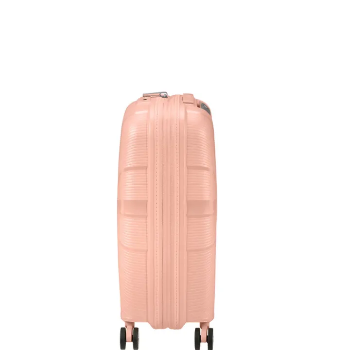 Transavia Trolleys|Handbagage Trolleys>American Tourister Starvibe Spinner 55 EXP met. peach