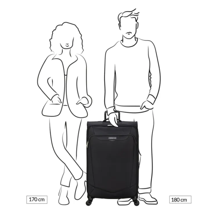 Reistrolleys|Reiskoffers>American Tourister Summerride Spinner L Exp black