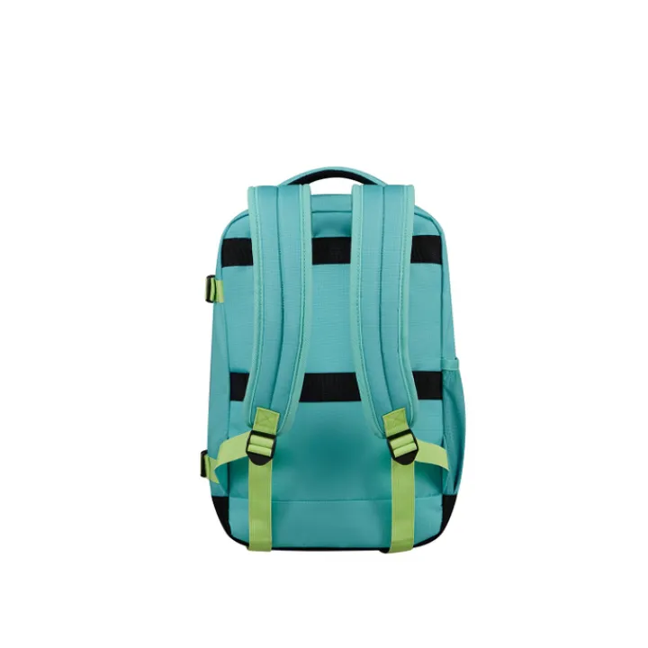 Kleine Reistassen|Handbagage Reistassen>American Tourister TAKE2CABIN Casual Backpack S dusty turquoise/lime