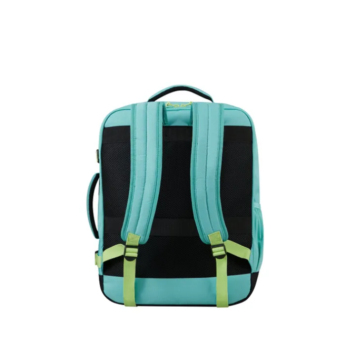 Handbagage Reistassen|Heren Reistassen>American Tourister TAKE2CABIN Casual Backpack M dusty turquoise/lime