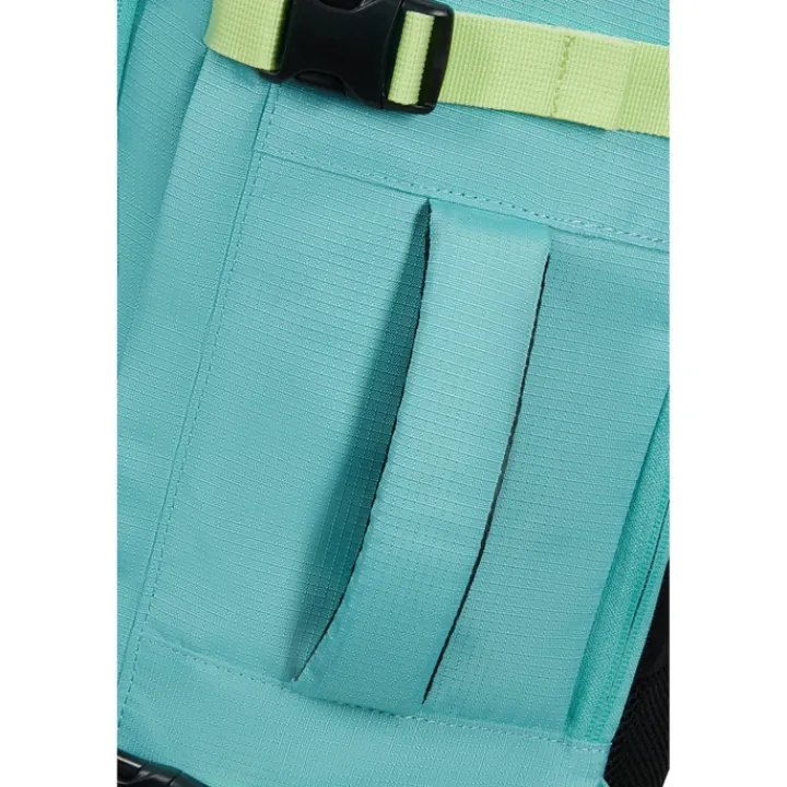 Handbagage Reistassen|Heren Reistassen>American Tourister TAKE2CABIN Casual Backpack M dusty turquoise/lime