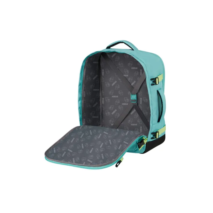 Handbagage Reistassen|Heren Reistassen>American Tourister TAKE2CABIN Casual Backpack M dusty turquoise/lime