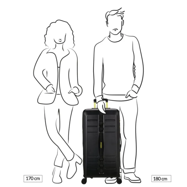 Reistrolleys|Reiskoffers>American Tourister Trailon Trunk 80/30 TSA black