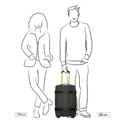 Heren Reistassen|Dames Reistassen>American Tourister Urban Track Duffle/Wheels S Coated black/lime