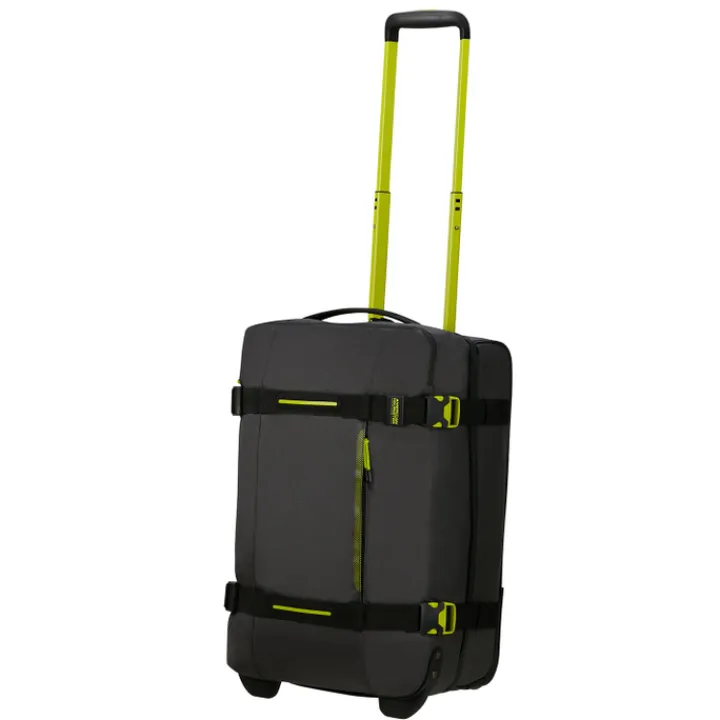 Heren Reistassen|Dames Reistassen>American Tourister Urban Track Duffle/Wheels S Coated black/lime