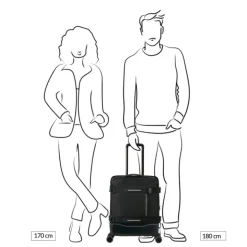 Transavia Trolleys|Handbagage Trolleys>American Tourister Urban Track Spinner S TSA dark grey