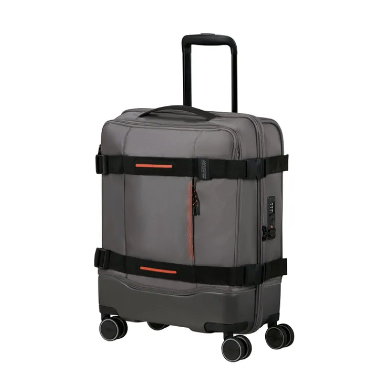 Transavia Trolleys|Handbagage Trolleys>American Tourister Urban Track Spinner S TSA dark grey