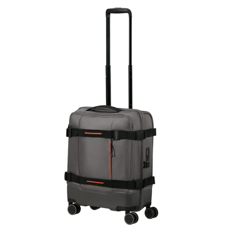 Transavia Trolleys|Handbagage Trolleys>American Tourister Urban Track Spinner S TSA dark grey