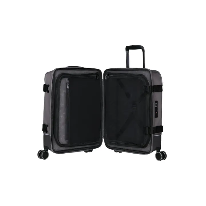Transavia Trolleys|Handbagage Trolleys>American Tourister Urban Track Spinner S TSA dark grey