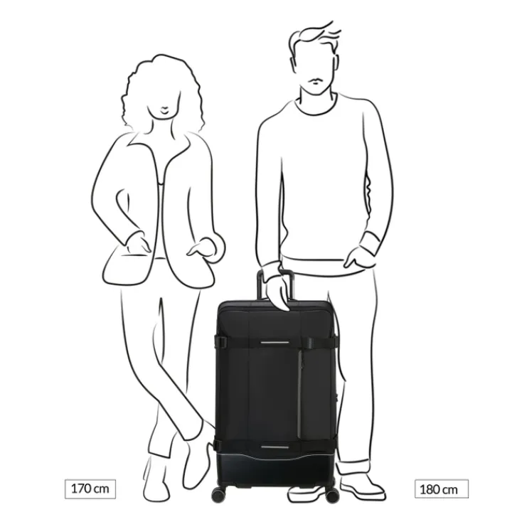 Reistrolleys|Reiskoffers>American Tourister Urban Track Spinner L TSA dark grey
