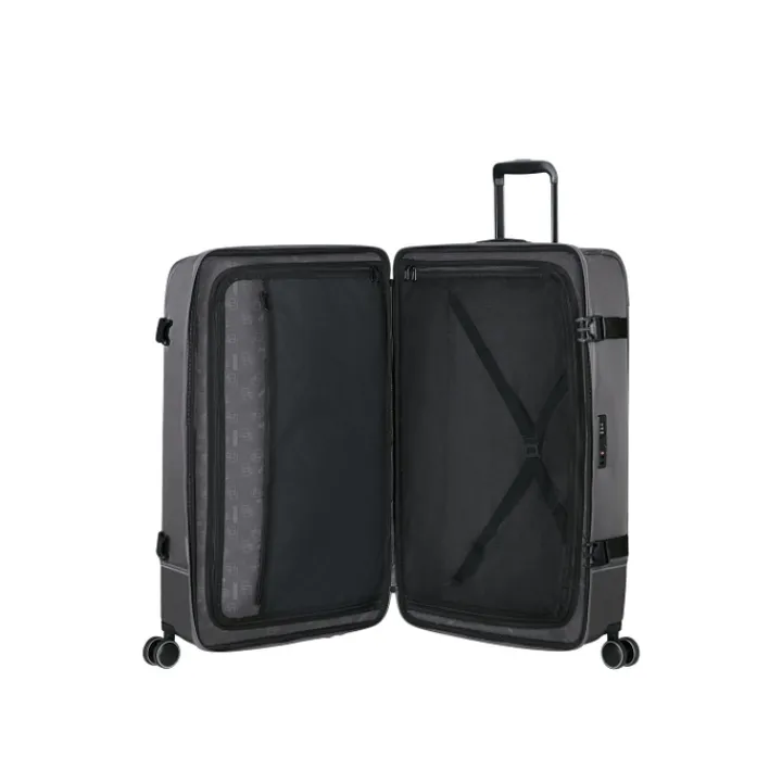 Reistrolleys|Reiskoffers>American Tourister Urban Track Spinner L TSA dark grey