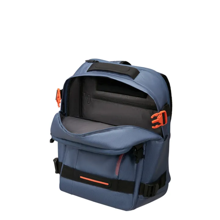Grote Rugzakken|Heren Rugzakken>American Tourister Urban Track Laptop Backpack 15,6" coated Navy/Orange