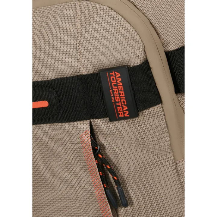 Grote Rugzakken|Heren Rugzakken>American Tourister Urban Track Laptop Backpack 15,6" coated Beige/Orange