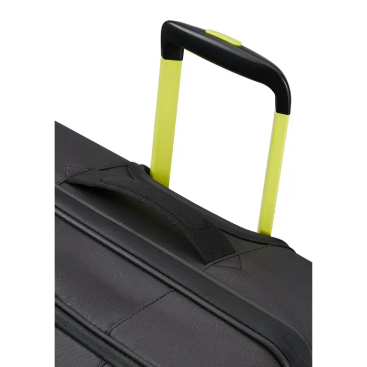 Reistrolleys|Reiskoffers>American Tourister Urban Track Spinner L TSA Coated black/lime