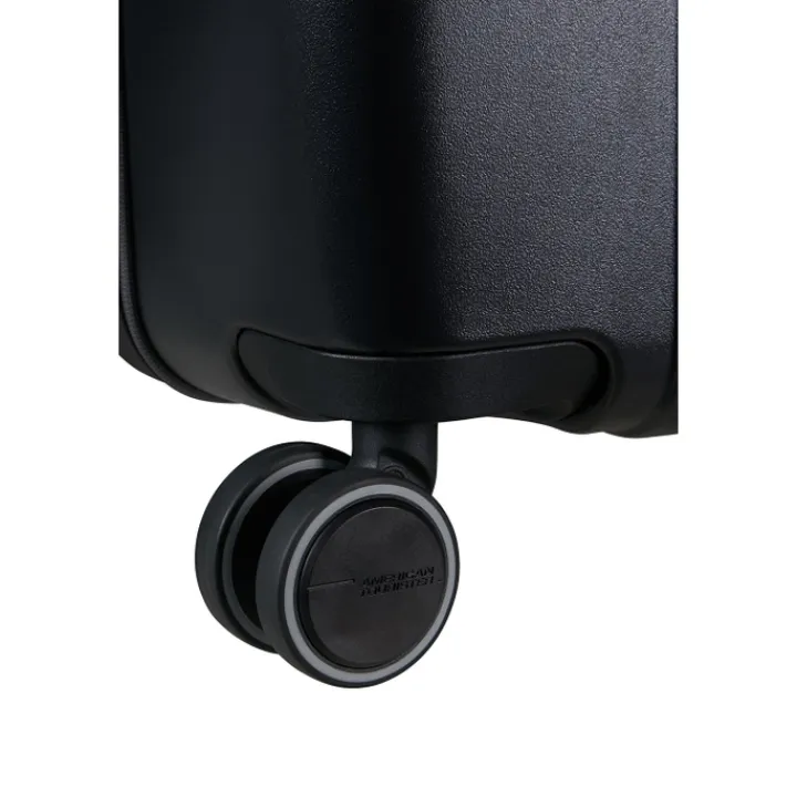 Reistrolleys|Reiskoffers>American Tourister Urban Track Spinner L TSA Coated black/lime