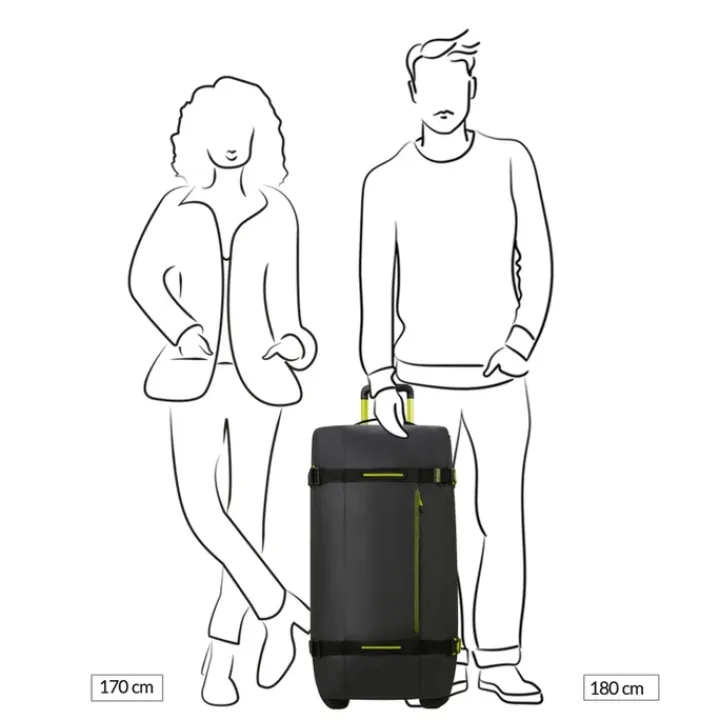 Grote Reistassen|Heren Reistassen>American Tourister Urban Track Duffle/Wheels L Coated navy/orange