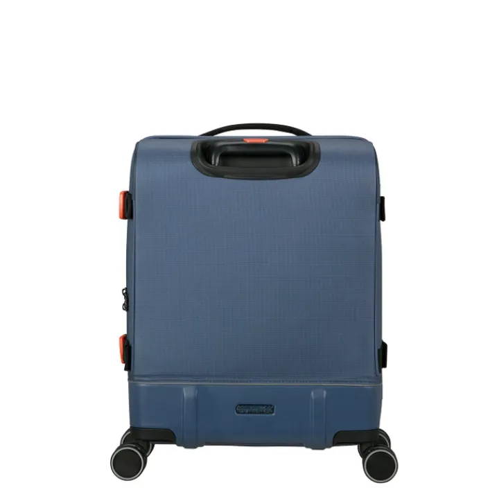 Transavia Trolleys|Handbagage Trolleys>American Tourister Urban Track Spinner S TSA Coated navy/orange