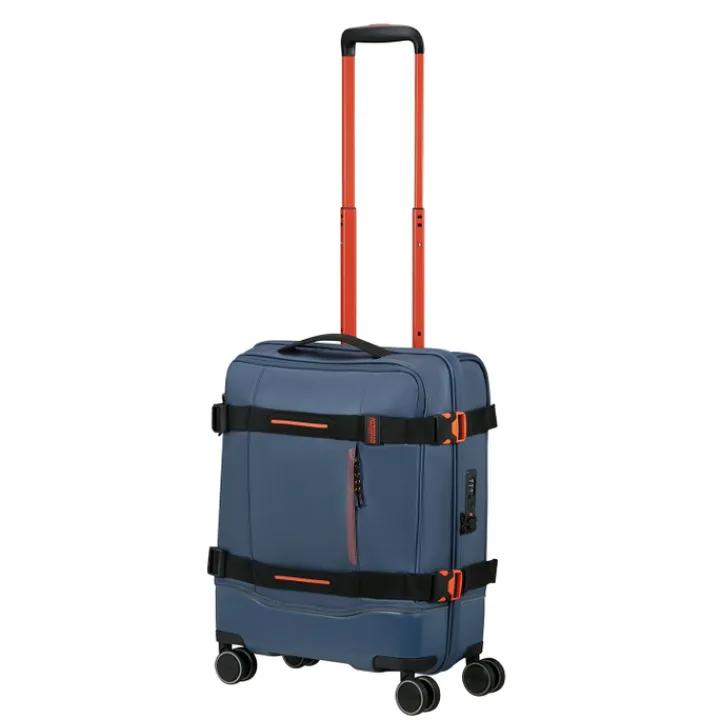 Transavia Trolleys|Handbagage Trolleys>American Tourister Urban Track Spinner S TSA Coated navy/orange
