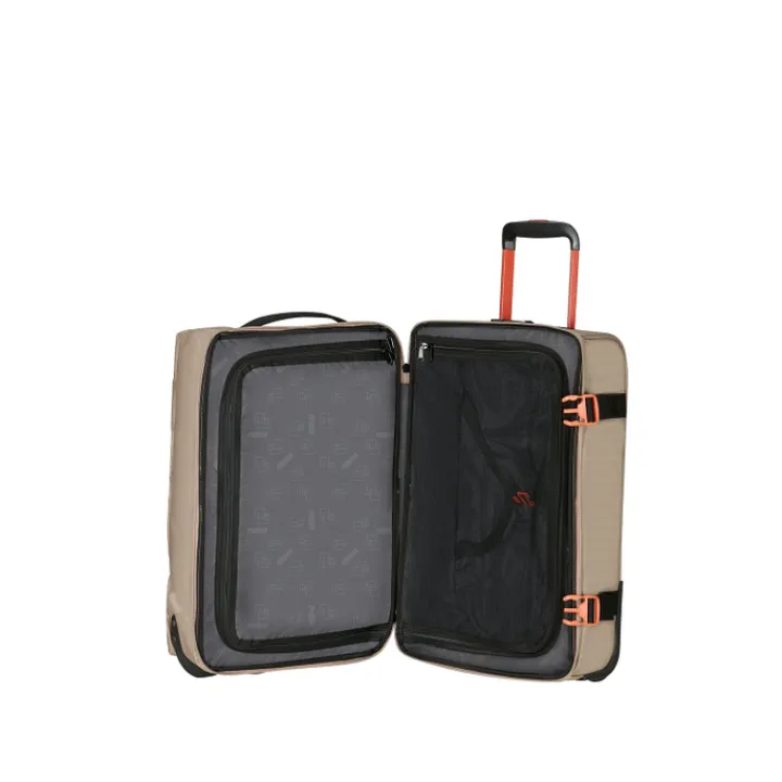 Heren Reistassen|Dames Reistassen>American Tourister Urban Track Wheeled Duffle S Coated beige/orange
