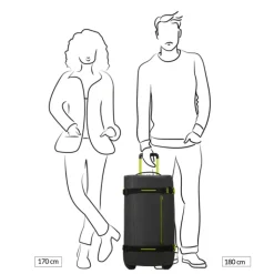 Grote Reistassen|Heren Reistassen>American Tourister Urban Track Duffle/Wheels M Coated black/lime