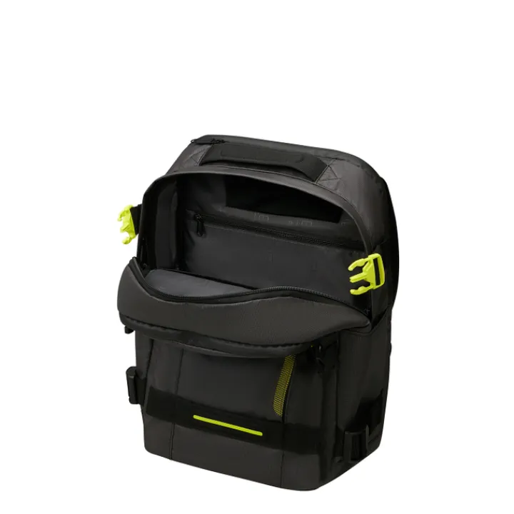 Heren Rugzakken|Dames Rugzakken>American Tourister Urban Track Laptop Backpack 15,6" coated black/Lime