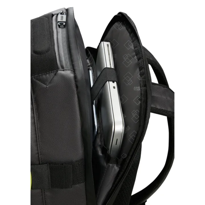 Heren Rugzakken|Dames Rugzakken>American Tourister Urban Track Laptop Backpack 15,6" coated black/Lime