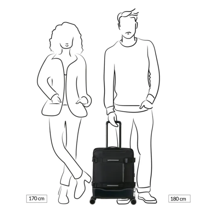 Transavia Trolleys|Handbagage Trolleys>American Tourister Urban Track Spinner S TSA dark khaki