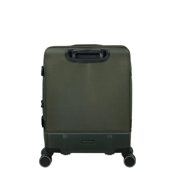 Transavia Trolleys|Handbagage Trolleys>American Tourister Urban Track Spinner S TSA dark khaki