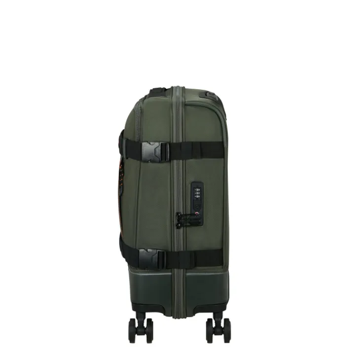 Transavia Trolleys|Handbagage Trolleys>American Tourister Urban Track Spinner S TSA dark khaki