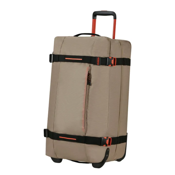 Grote Reistassen|Heren Reistassen>American Tourister Urban Track Wheeled Duffle M Coated beige/orange