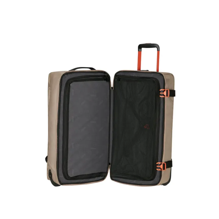 Grote Reistassen|Heren Reistassen>American Tourister Urban Track Wheeled Duffle M Coated beige/orange