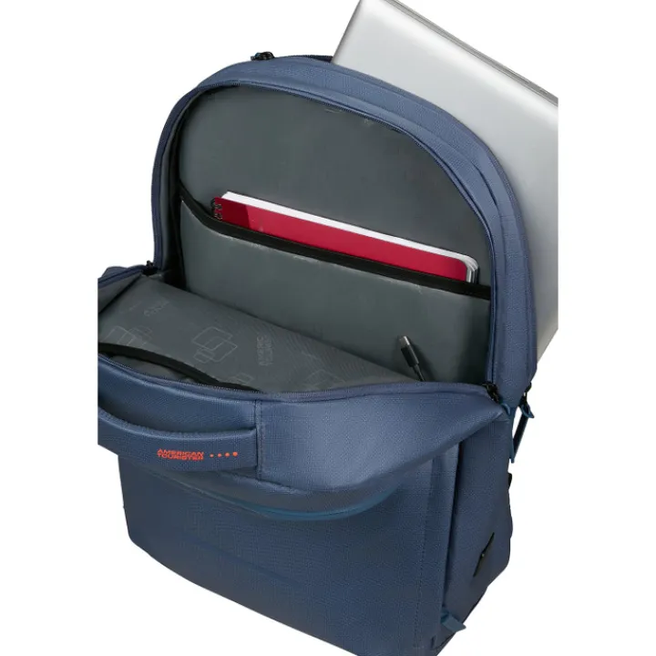 15.6 Inch Laptoptassen|Laptop Rugzakken>American Tourister Urban Groove Ug11 Lapt Bp 15.6" Tech navy/orange
