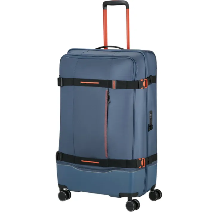 Reistrolleys|Reiskoffers>American Tourister Urban Track Spinner L TSA Coated navy/orange