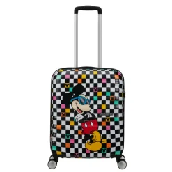 Transavia Trolleys|Ryanair Trolleys>American Tourister Wavebreaker Disney Spinner 55 cm Mickey Check