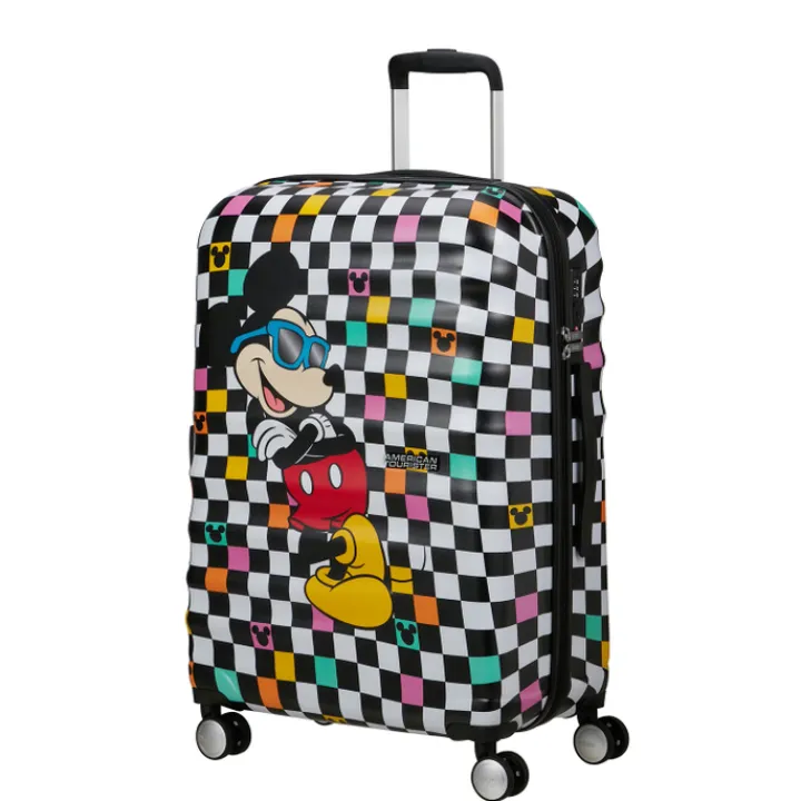 Reistrolleys|Reiskoffers>American Tourister Wavebreaker Disney Spinner 67 cm Mickey Check