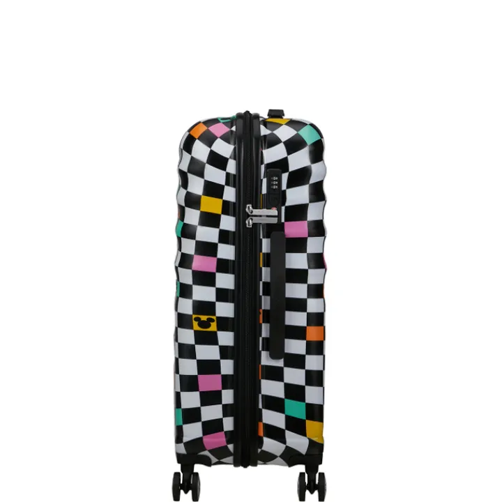 Reistrolleys|Reiskoffers>American Tourister Wavebreaker Disney Spinner 67 cm Mickey Check