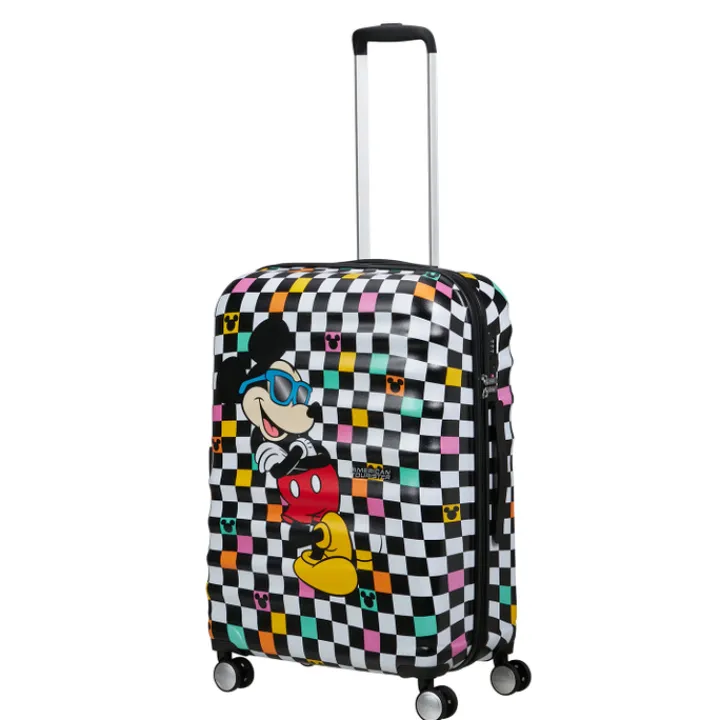 Reistrolleys|Reiskoffers>American Tourister Wavebreaker Disney Spinner 67 cm Mickey Check
