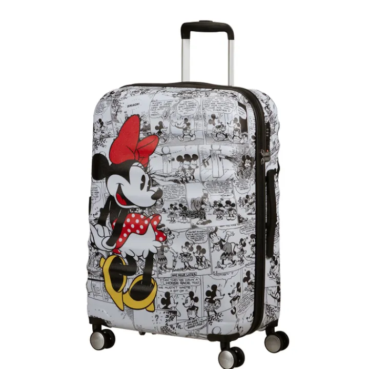 Reistrolleys|Reiskoffers>American Tourister Wavebreaker Disney Spinner 67/24 TSA minnie comics white