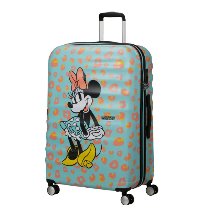 Reistrolleys|Reiskoffers>American Tourister Wavebreaker Disney Spinner 77/28 TSA minnie pastel dots