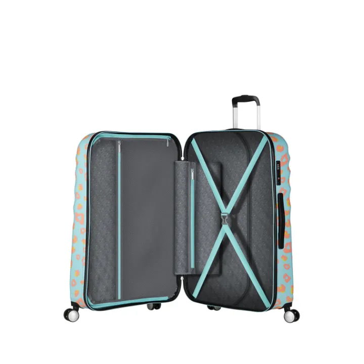 Reistrolleys|Reiskoffers>American Tourister Wavebreaker Disney Spinner 77/28 TSA minnie pastel dots