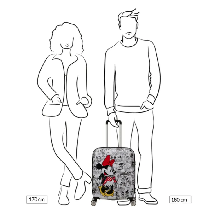 Handbagage Trolleys|Transavia Trolleys>American Tourister Wavebreaker Disney Spinner 55/20 TSA minnie comics white