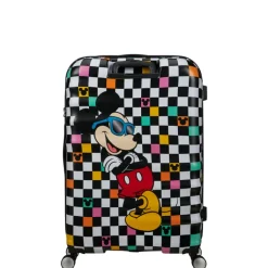Reistrolleys|Reiskoffers>American Tourister Wavebreaker Disney Spinner 77 cm Mickey Check