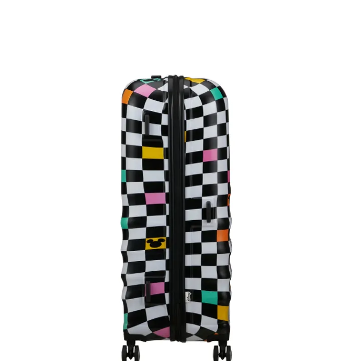Reistrolleys|Reiskoffers>American Tourister Wavebreaker Disney Spinner 77 cm Mickey Check