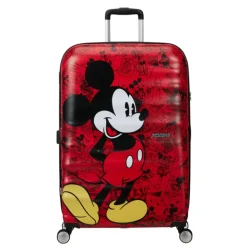 Reistrolleys|Reiskoffers>American Tourister Wavebreaker Disney Spinner 77/28 TSA mickey comics red
