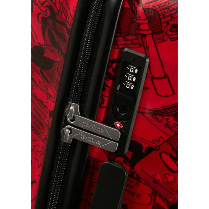 Reistrolleys|Reiskoffers>American Tourister Wavebreaker Disney Spinner 77/28 TSA mickey comics red