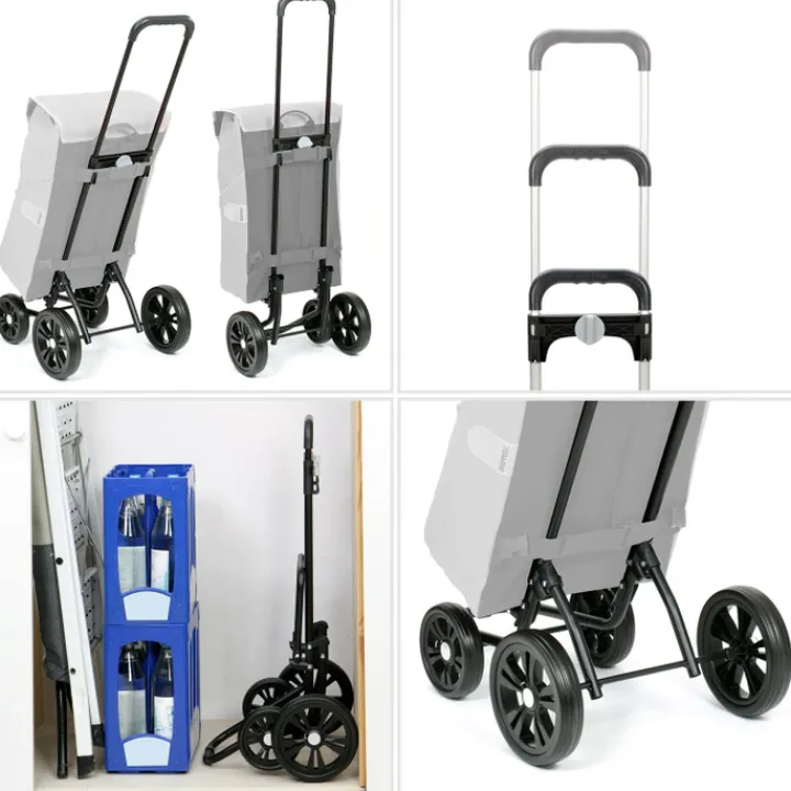 Boodschappen Trolleys|Reistrolleys>Andersen Quattro Shopper Erbo black