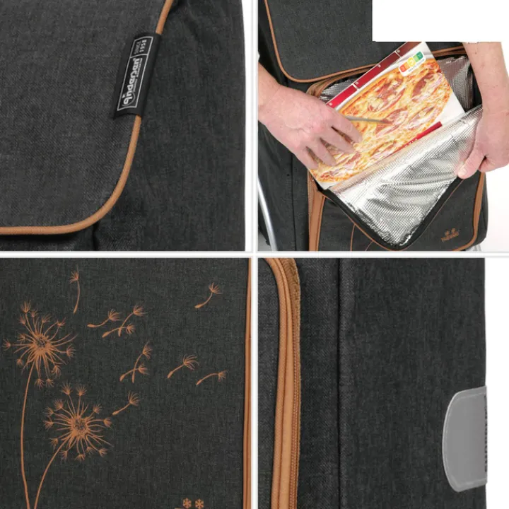 Boodschappen Trolleys|Reistrolleys>Andersen Quattro Shopper Erbo black