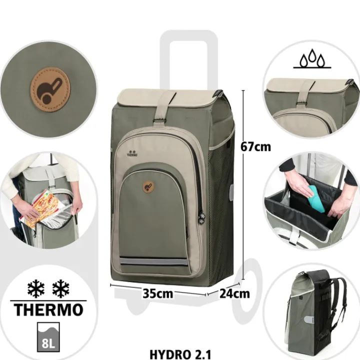 Boodschappen Trolleys|Reistrolleys>Andersen Royal Shopper Hydro 2.1 grey