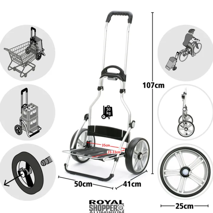 Boodschappen Trolleys|Reistrolleys>Andersen Royal Shopper Hydro 2.1 grey