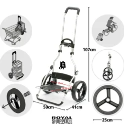 Boodschappen Trolleys|Reistrolleys>Andersen Royal Shopper Senta 2.0 grey